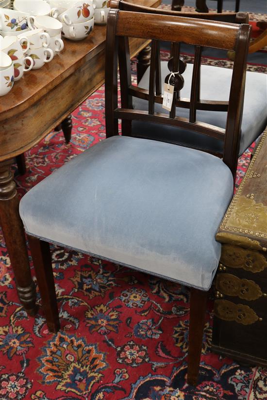 A set of six Regency mahogany dining chairs